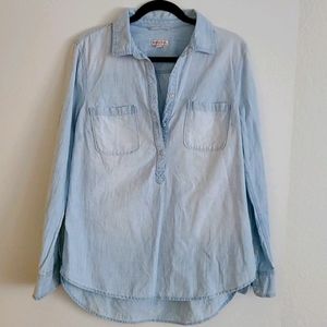 Light jean long sleeve shirt